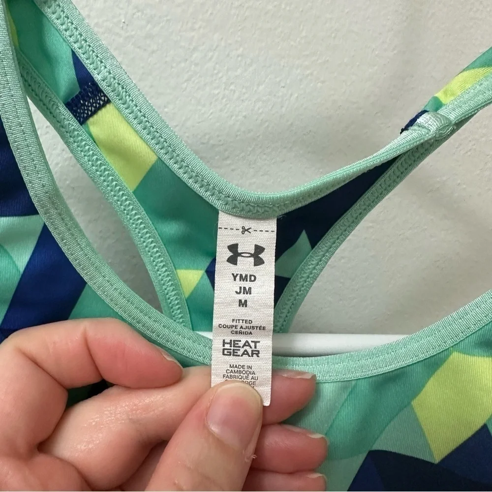 Under Armour kids Armour Mid Crossback Printed Sports Bra